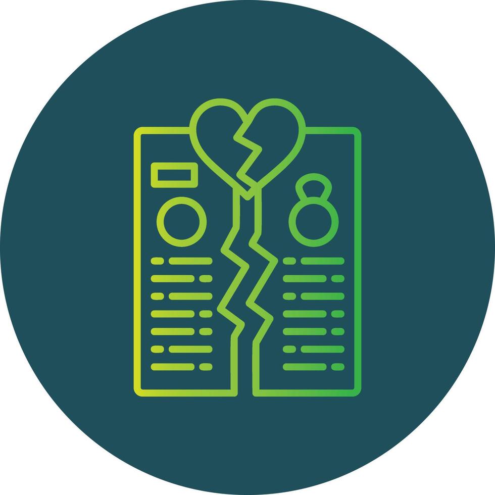 Divorce Creative Icon Design vector