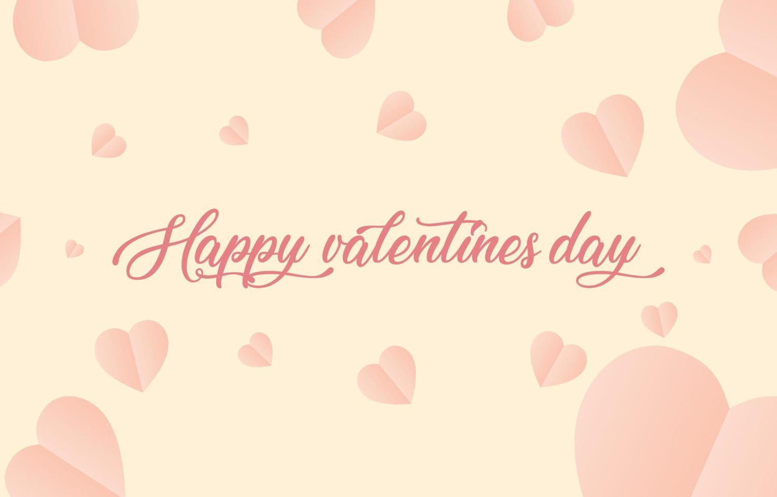 Paper cut background pastel heart shape. vector