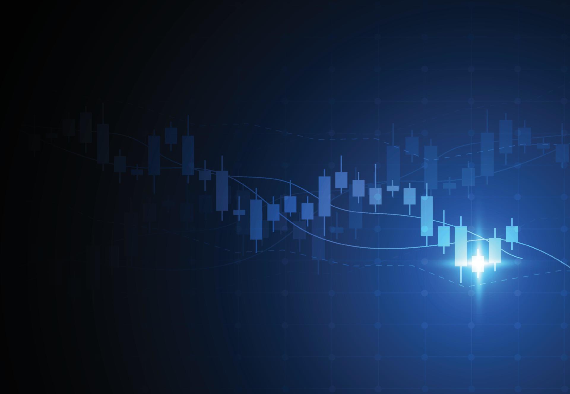 Business candle stick graph chart of stock market investment trading on ...