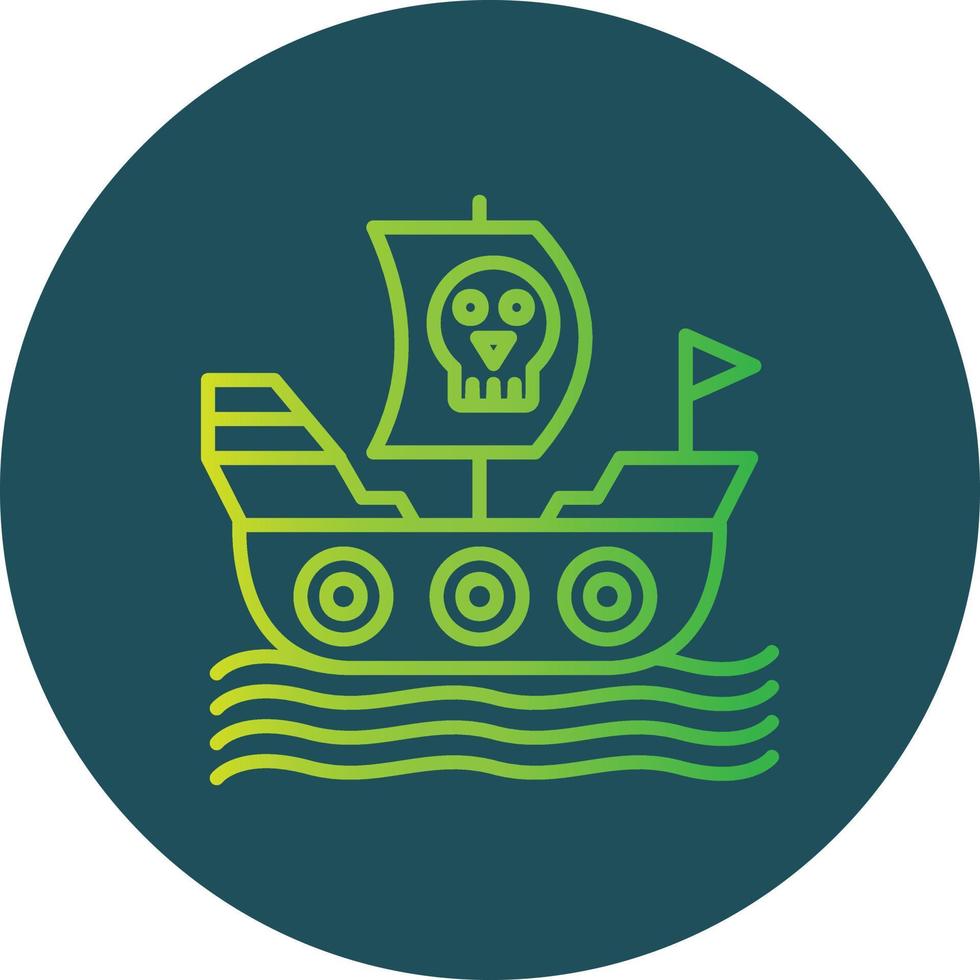 Pirate Ship Creative Icon Design vector