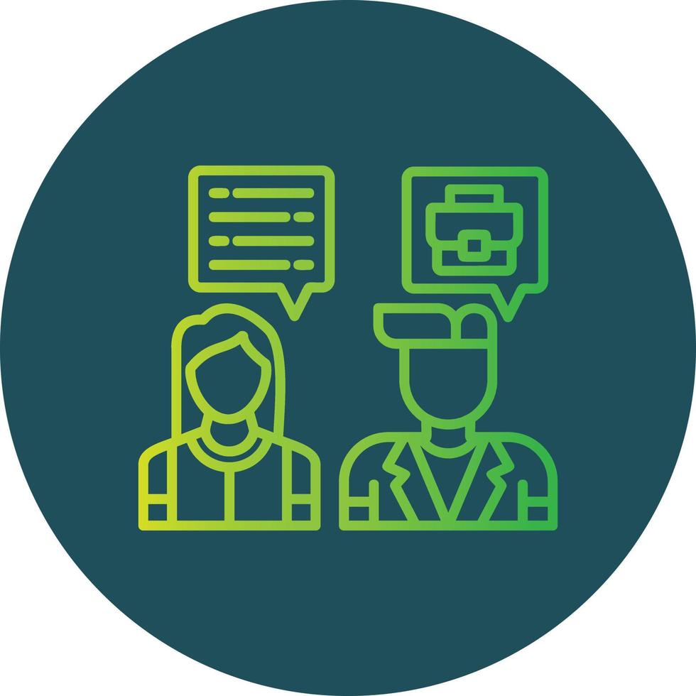 Job Interview Creative Icon Design vector