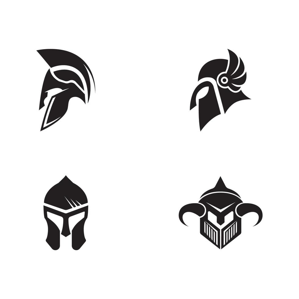 Spartan helmet logo template vector