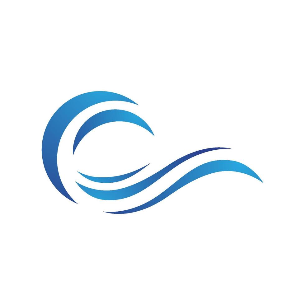 Water wave icon vector