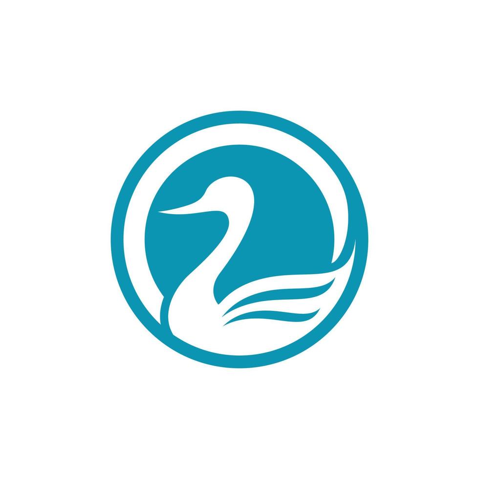 Swan icon Template vector