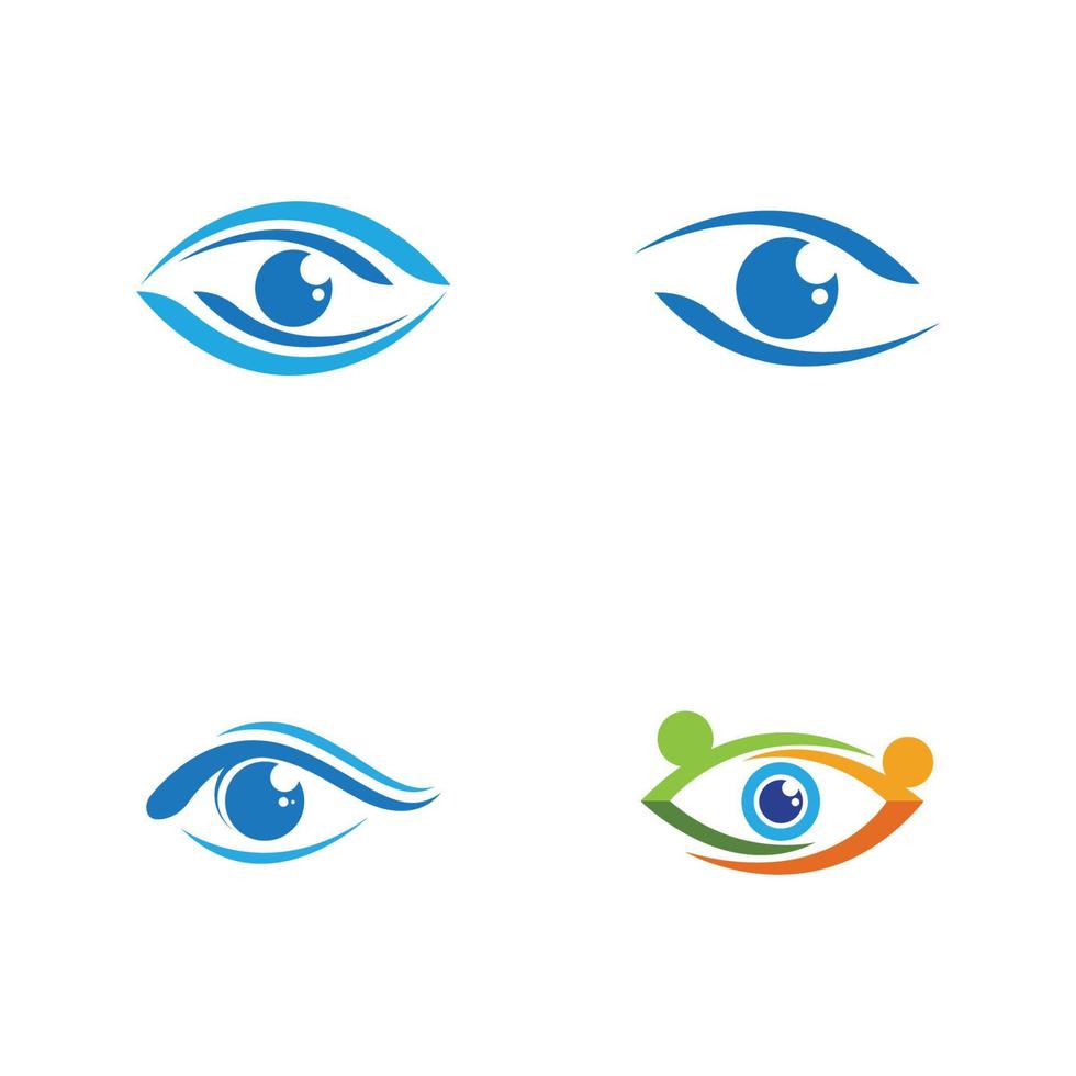 diseño de logotipo de vector de cuidado de los ojos