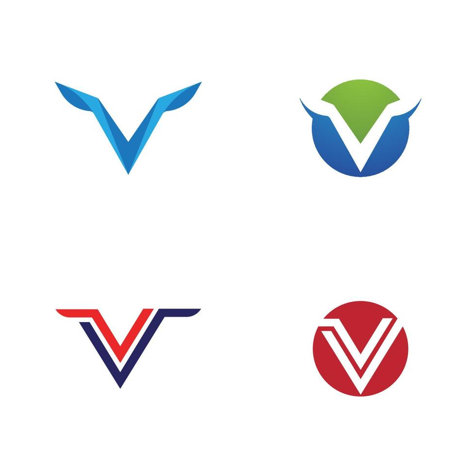 V Letter Logo Template vector