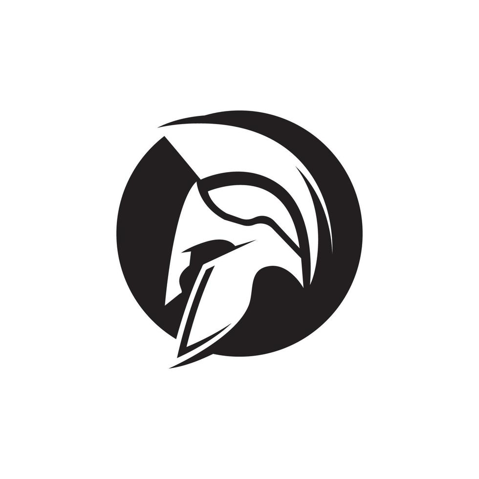 Spartan helmet logo template vector