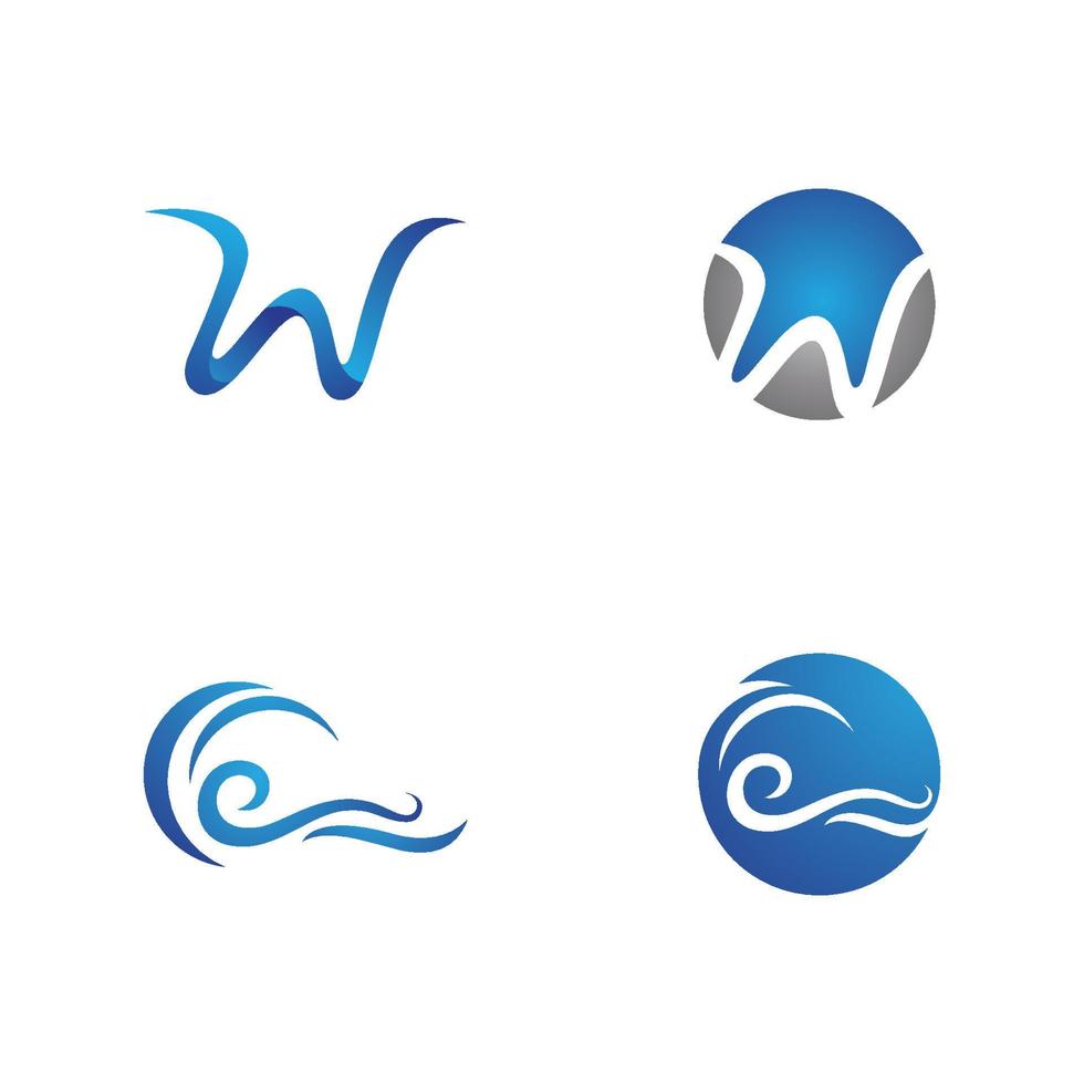 Water wave icon vector