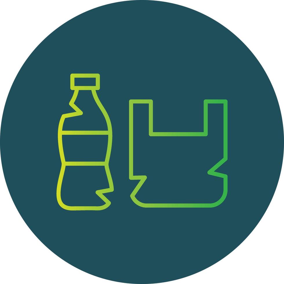 Waste Plastic Creative Icon Design vector