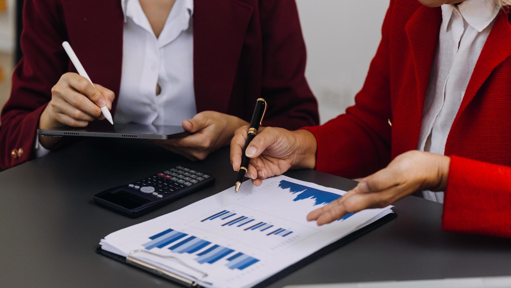 business finance technology and investment trading trader investor. Stock Market Investments Funds and Digital Assets. businessman analyzing forex trading graph financial data. photo