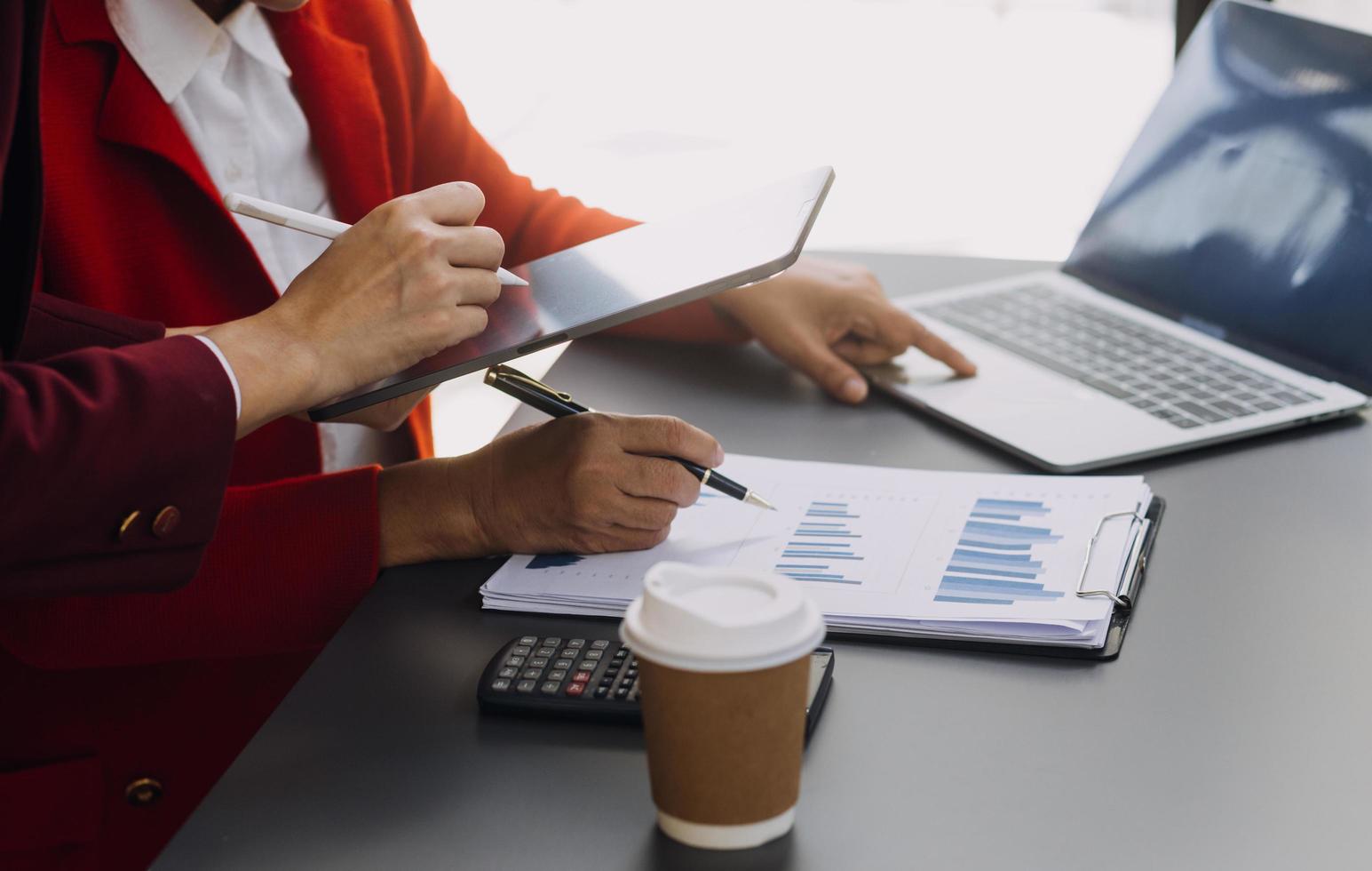 business finance technology and investment trading trader investor. Stock Market Investments Funds and Digital Assets. businessman analyzing forex trading graph financial data. photo