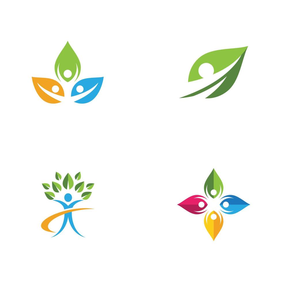 Human character logo sign vector