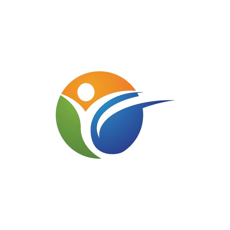 Human character logo sign vector