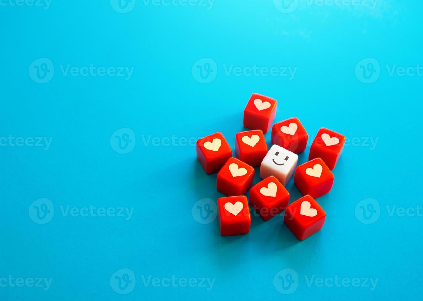 Get a lot of likes. Lots of valentines. Surround with love and care. Valentine's Day concept. Comfort and coziness. Popularity. In the spotlight. Adored by the public. photo