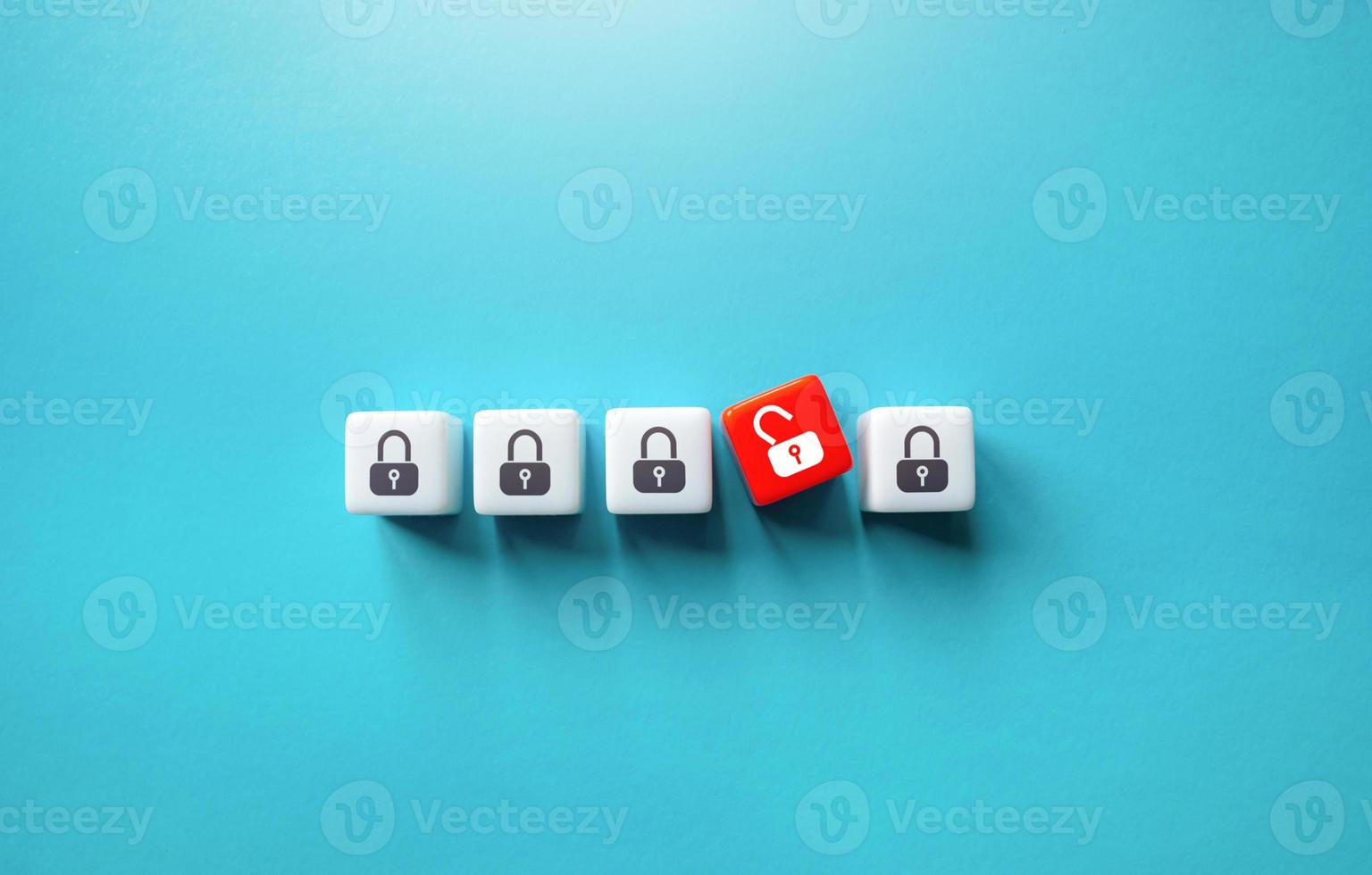 Security breach. Security is at stake. Reveal the secret. Alarm, intrusion alert. Multi stage system for detecting hacking attempts and unauthorized access to the network. Software vulnerabilities. photo