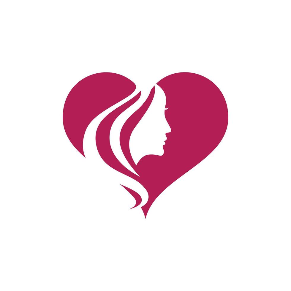 Woman face silhouette vector