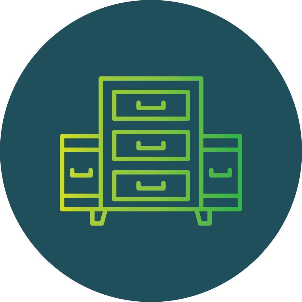 Filing Cabinet Creative Icon Design vector