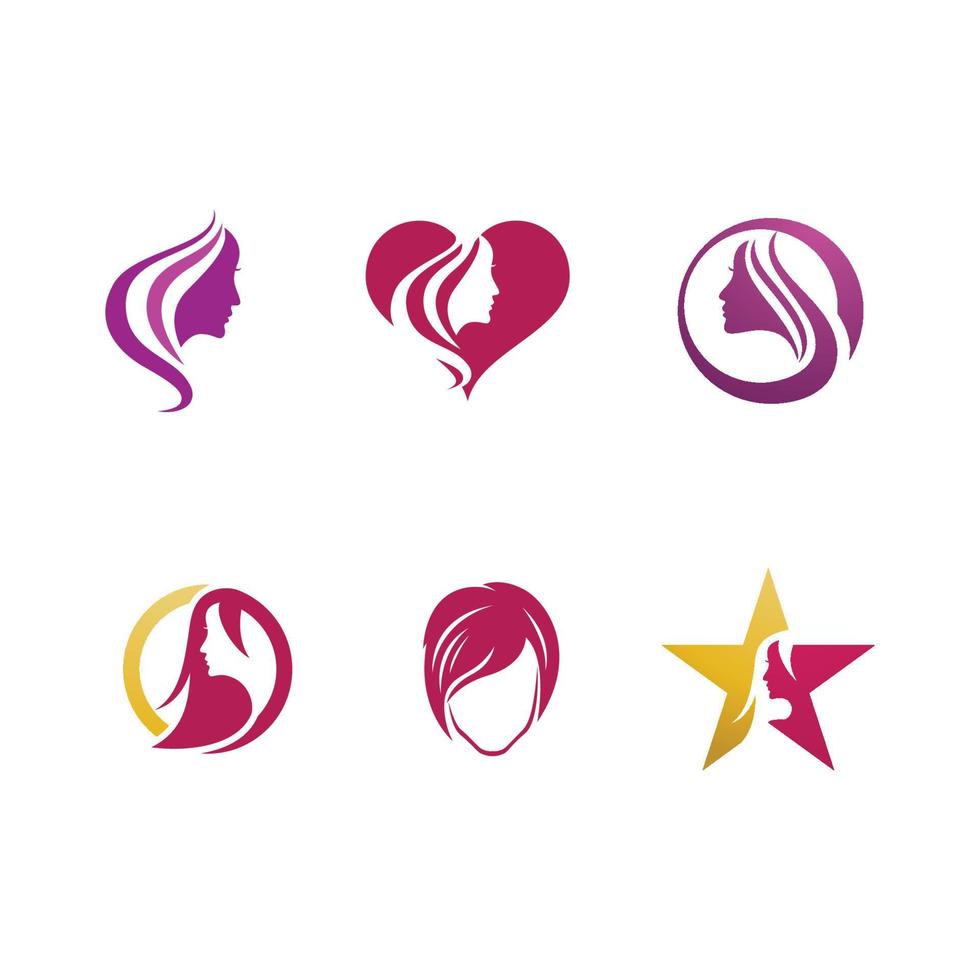 Woman face silhouette vector