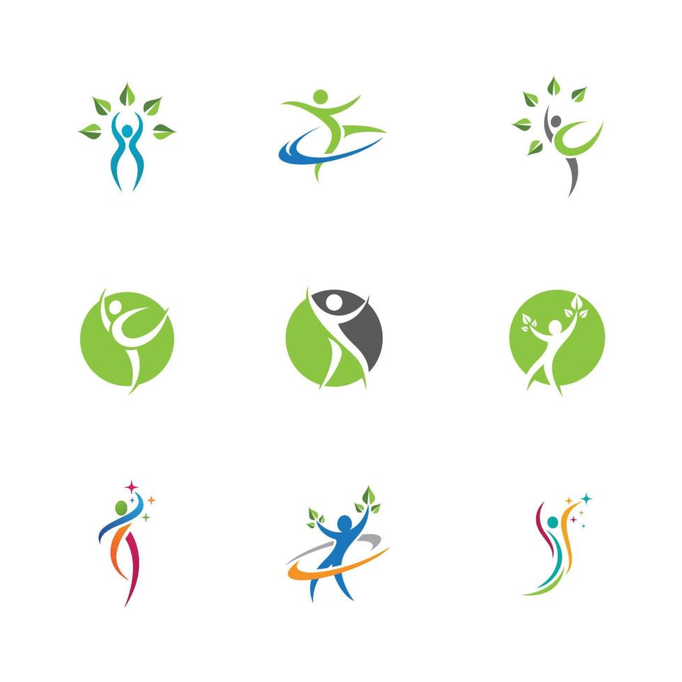 Human character logo sign vector