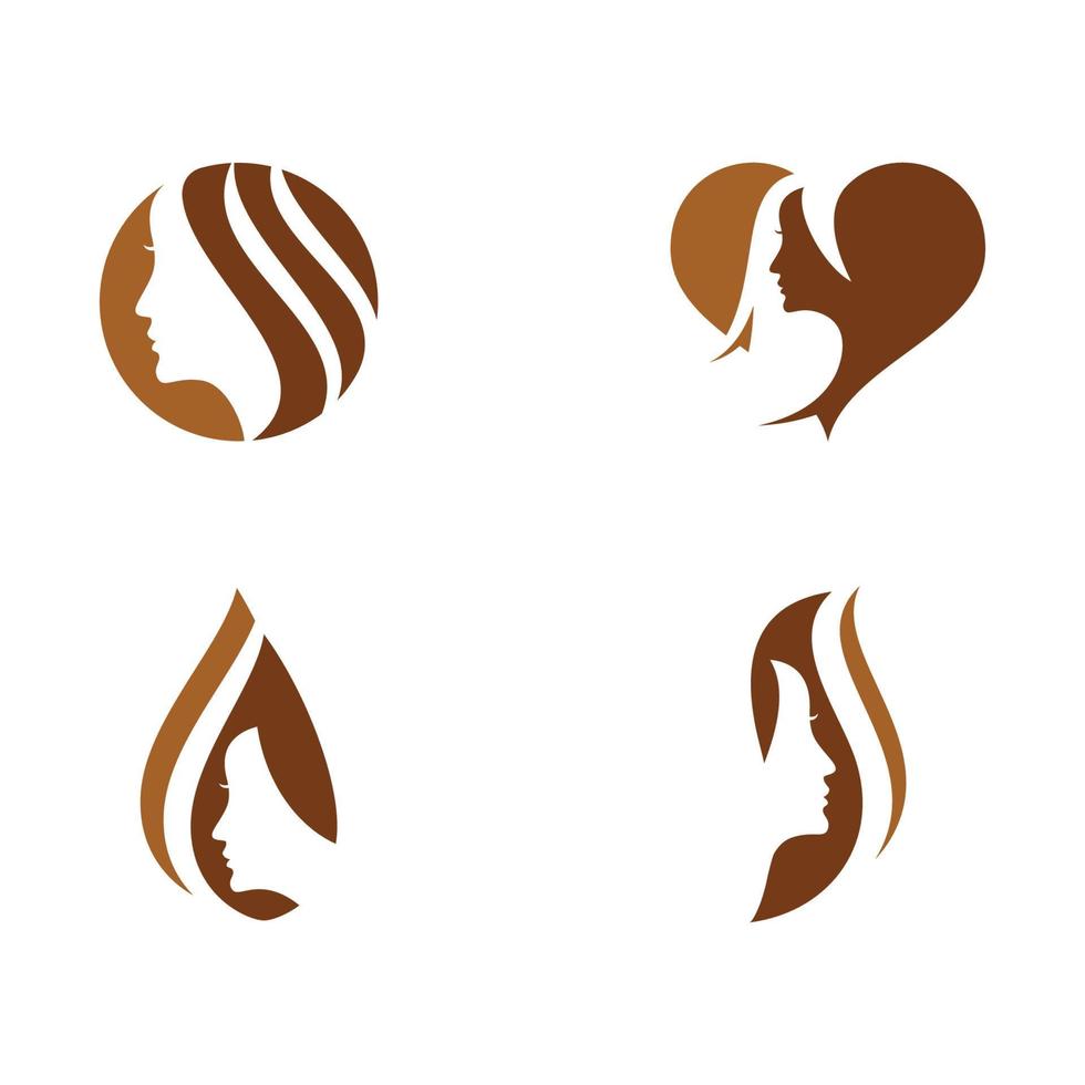 Woman face silhouette vector