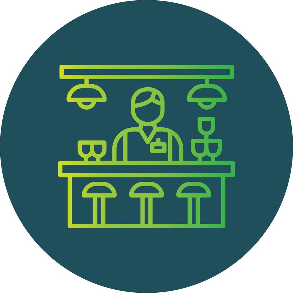 Bar Counter Creative Icon Design vector