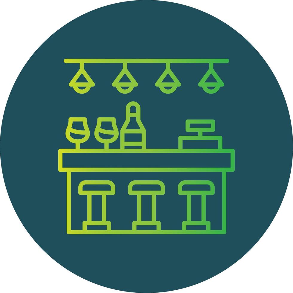 Bar Counter Creative Icon Design vector
