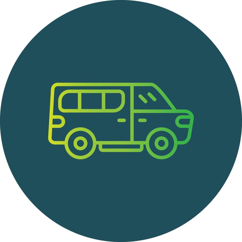 Minivan Creative Icon Design vector