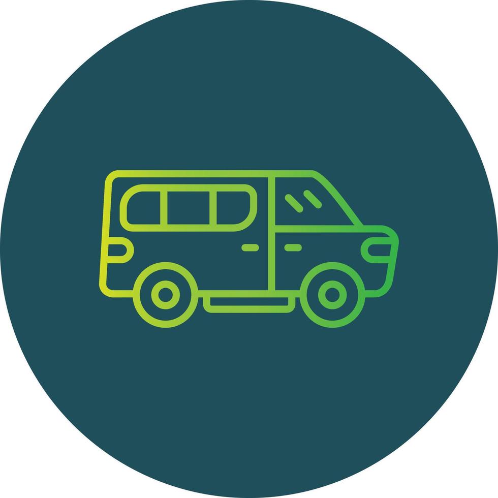 Minivan Creative Icon Design vector