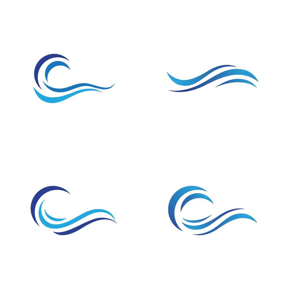 Water wave icon vector