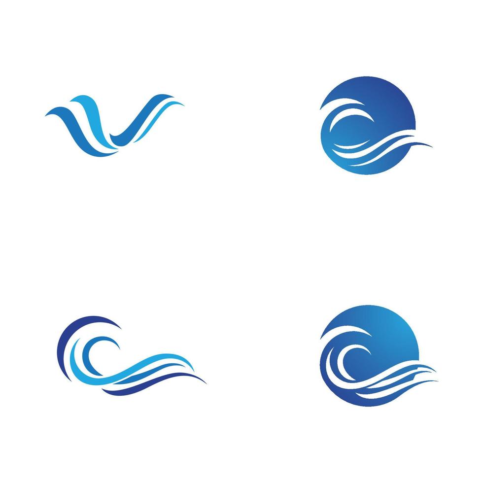 Water wave icon vector