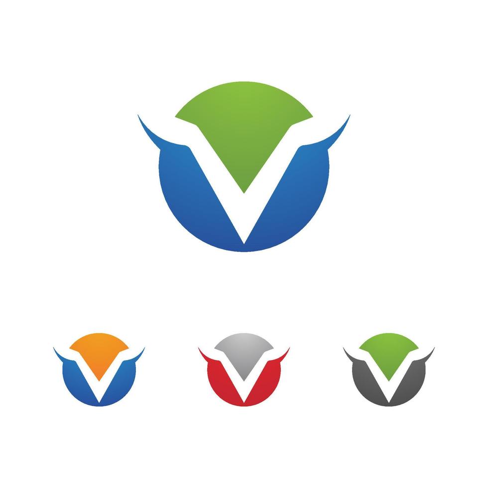 vector de plantilla de logotipo de letra v