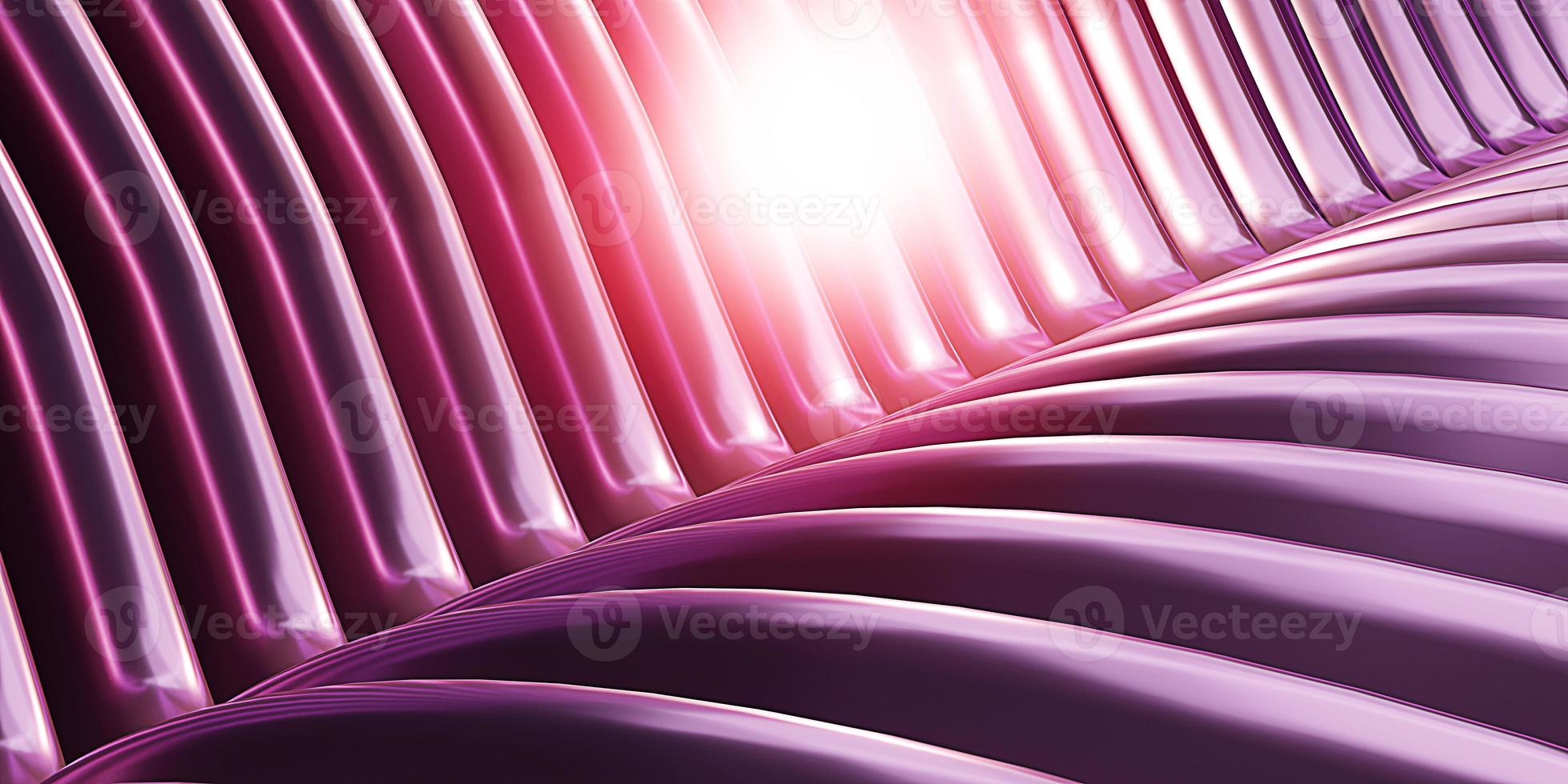 Shiny curves parallel lines rows futuristic wave pattern abstract smooth wave lines background 3d illustration photo