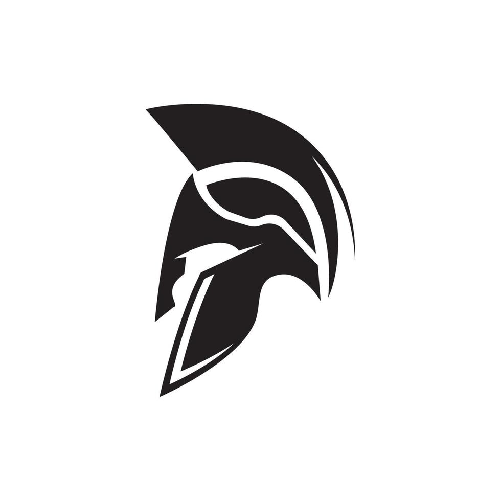 Spartan helmet logo template vector