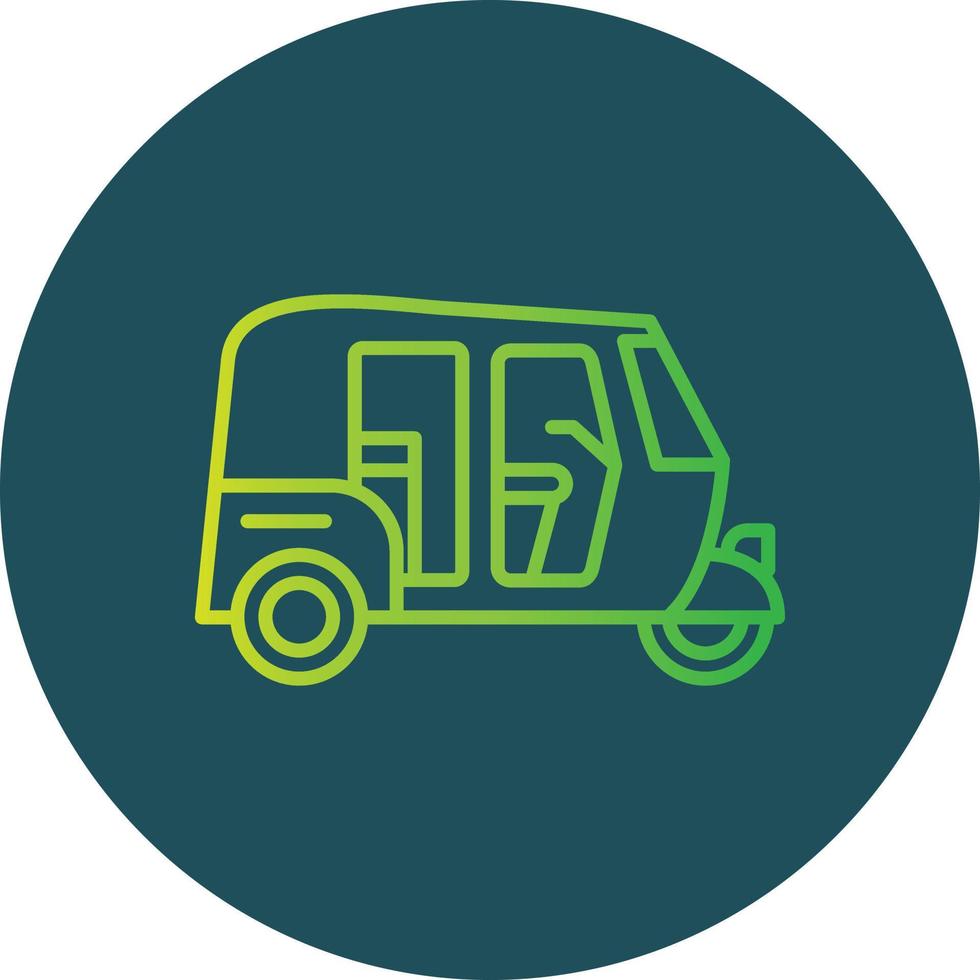 Rickshaw Creative Icon Design vector