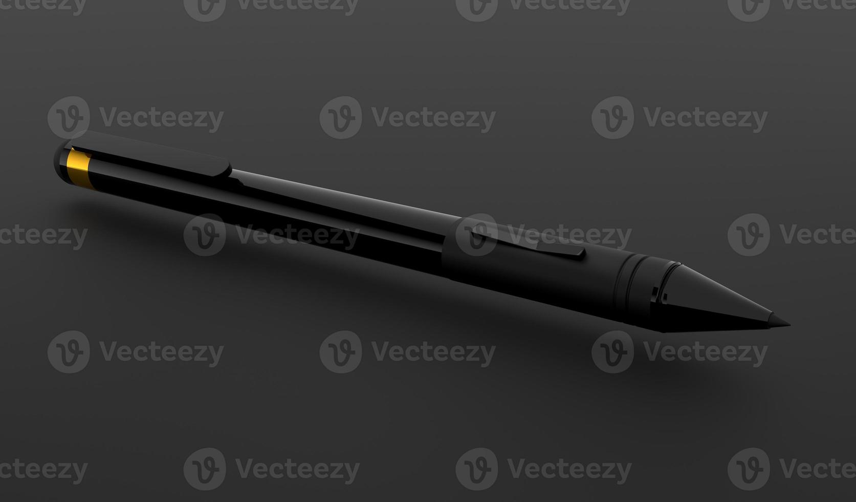 Black Wireless Stylus Pen for Tablet, Phones or Graphic Design Tablet - 3D Illustration Rendering photo