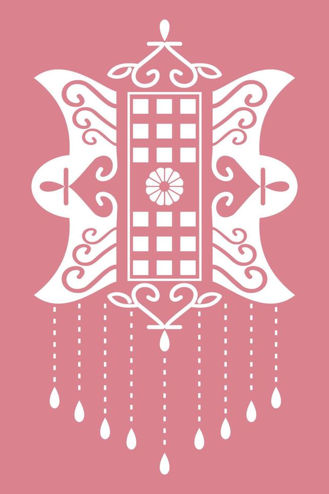 flat wedding minimalism ornament vector