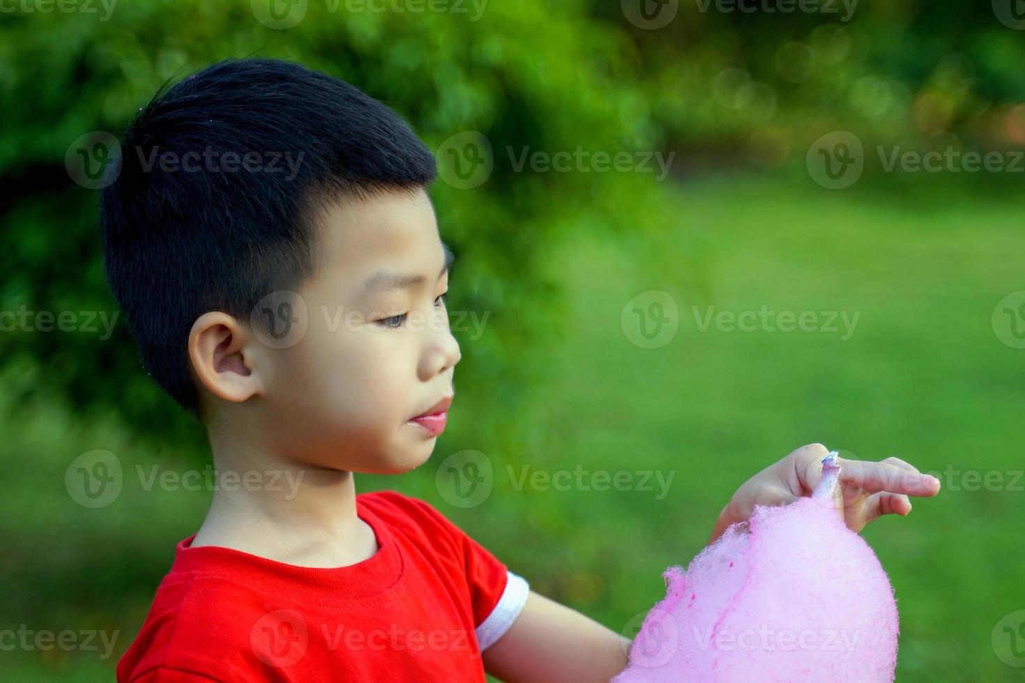 holding  pink cotton candy on sky background. Cotton candy made from sugar spun into thin noodles. Like a cloud, many colors depending on the color. Soft and selective focus. photo