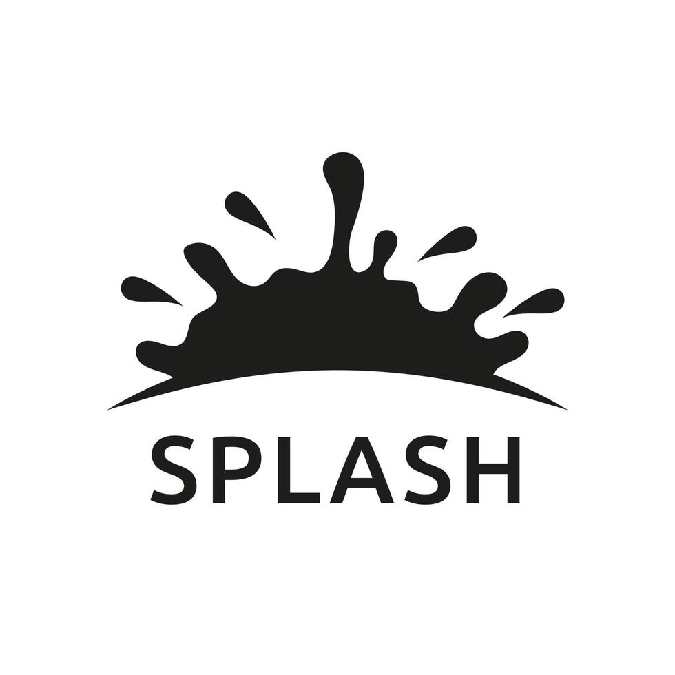 Silhouette of Water Splash design vector template. Paintball kids entertainment icon concept,Label, Icon and Logotype Design Element.