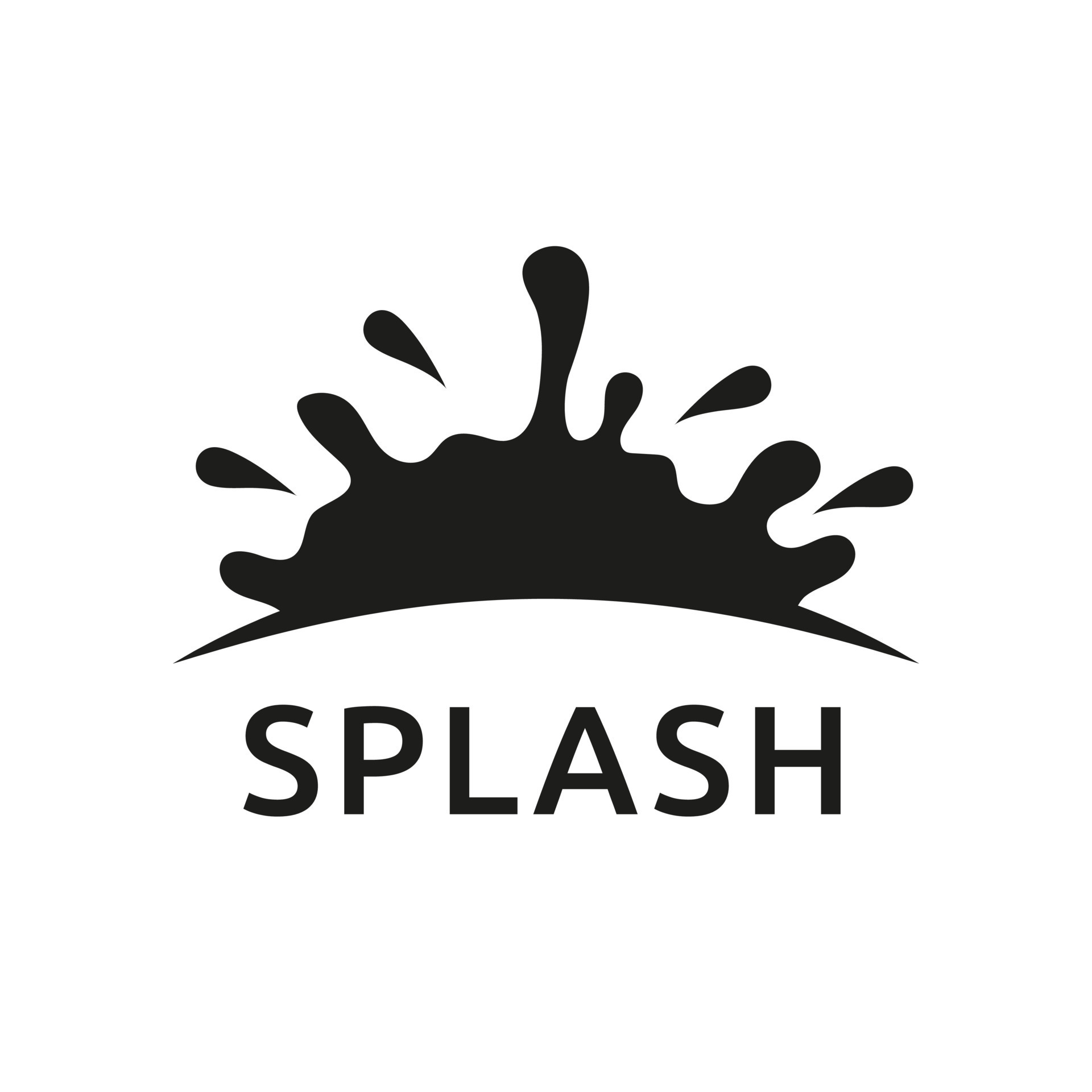 Silhouette of Water Splash design vector template. Paintball kids