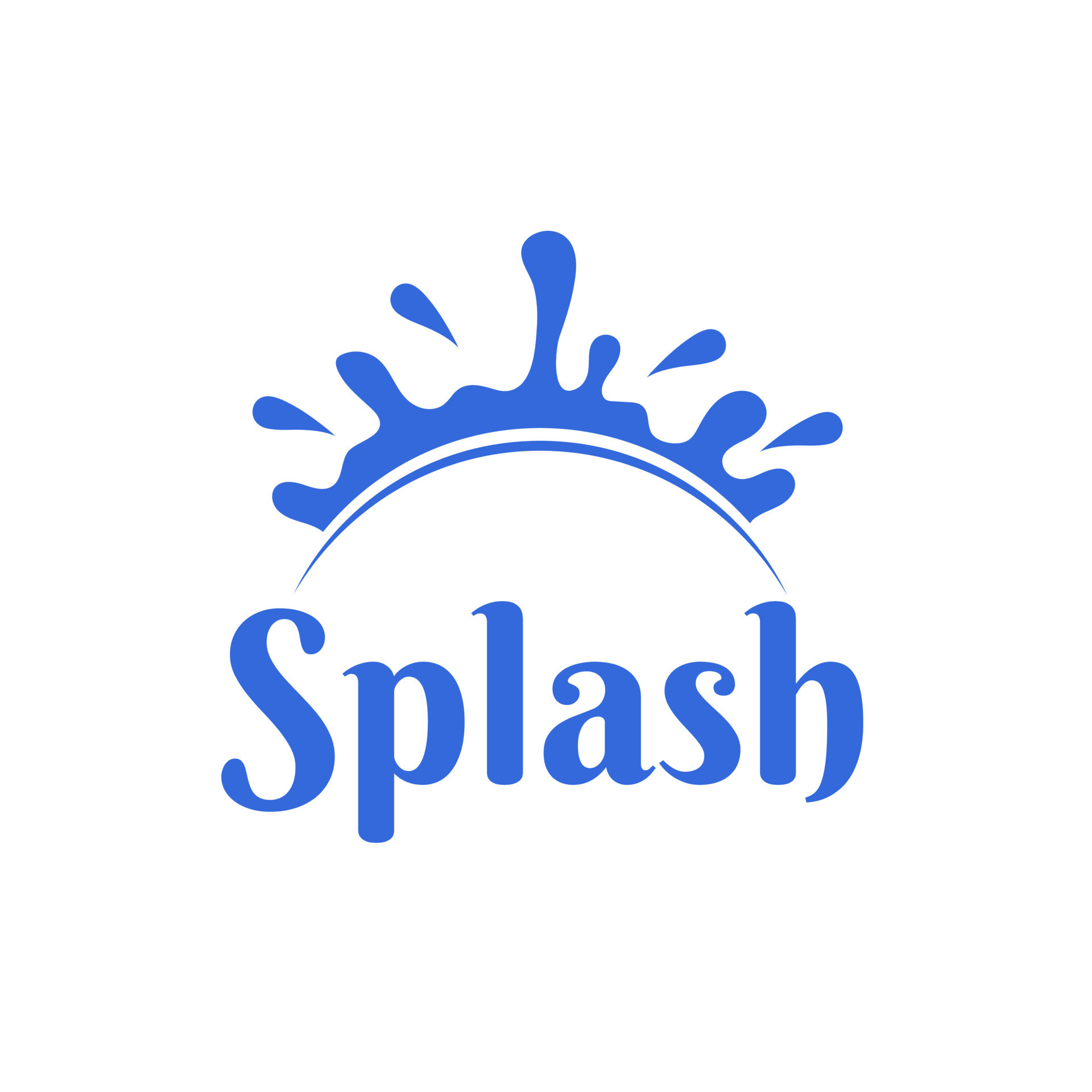 Silhouette Water Splash design vector template. Label Design Elements