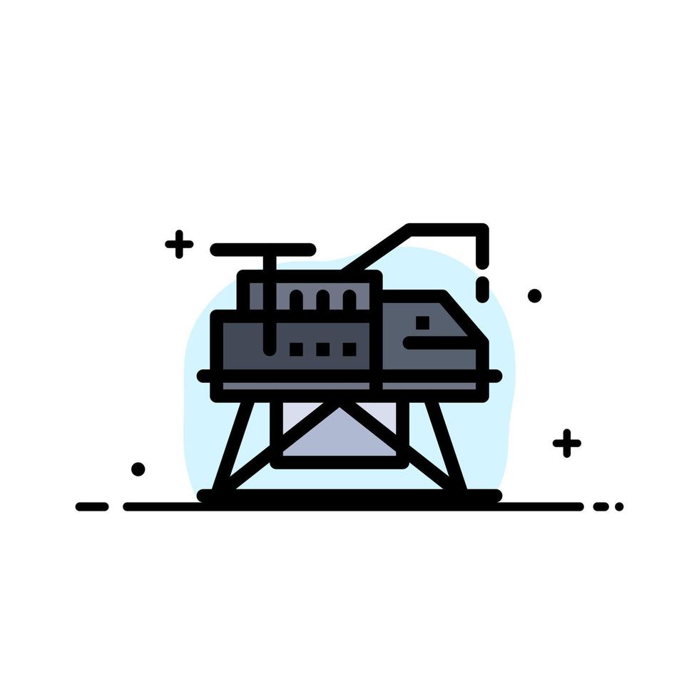 Construction Engineering Laboratory Platform  Business Flat Line Filled Icon Vector Banner Template