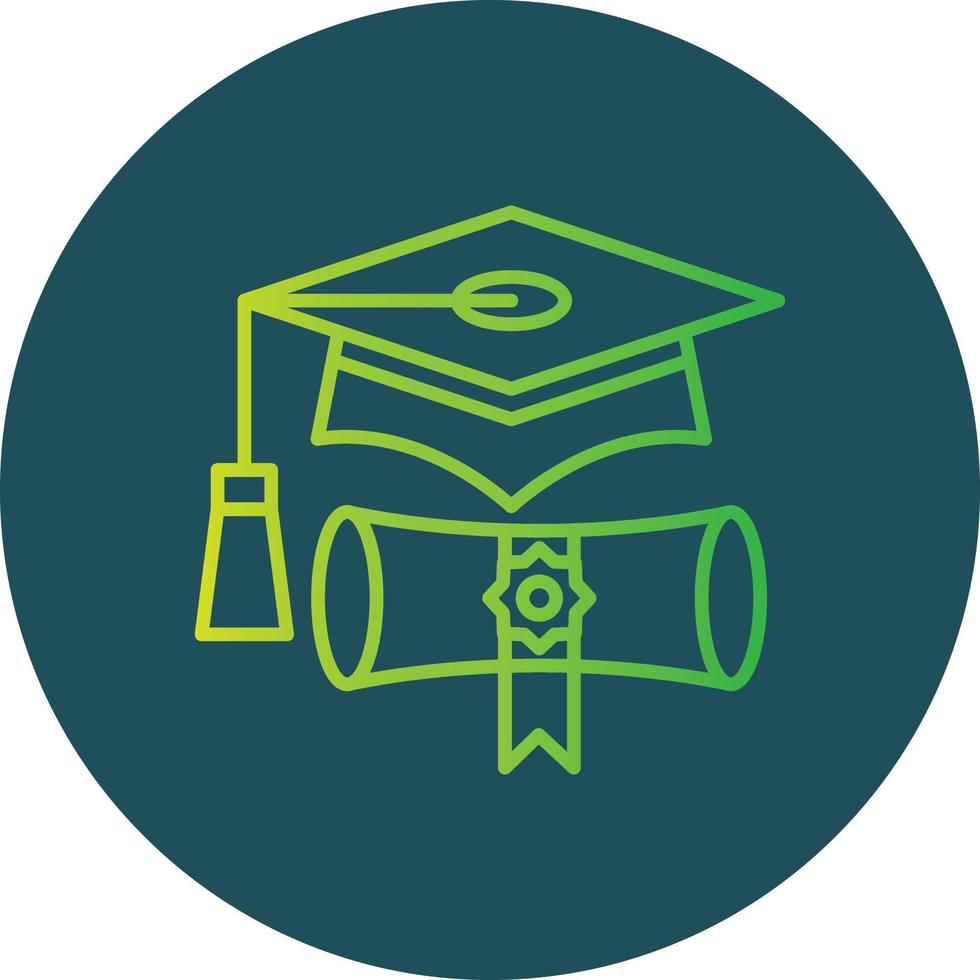 Graduation Cap Creative Icon Design vector