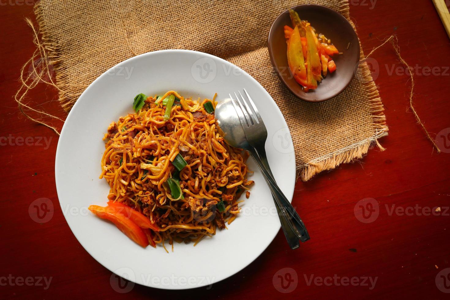 yakisoba is traditional stir fried noodle japan, made from noodles