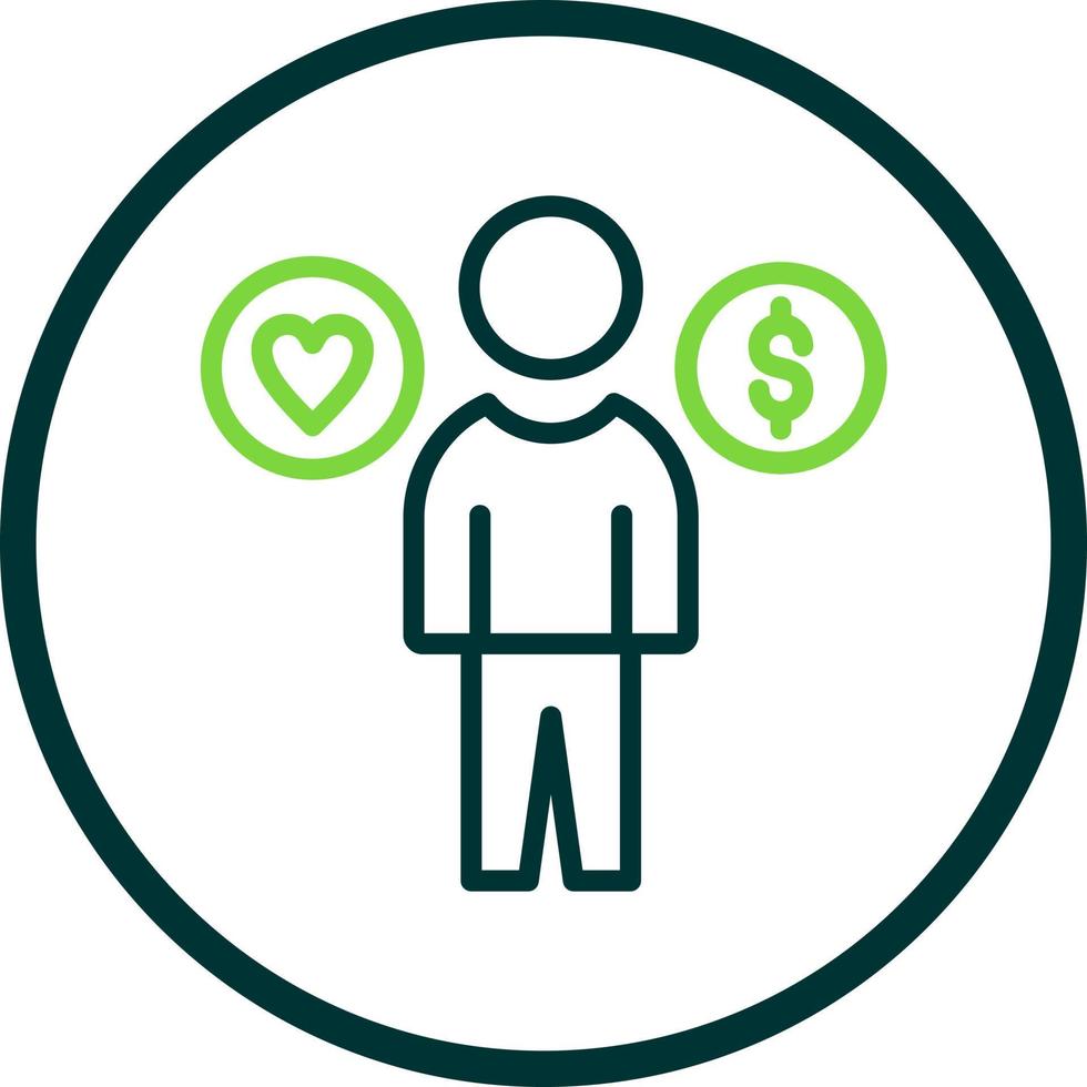 Work Life Balance Vector Icon Design
