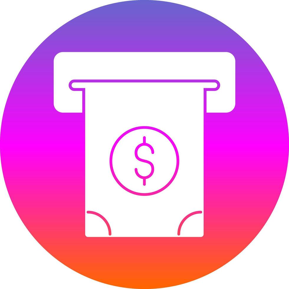 Cash Withdrawal Vector Icon Design