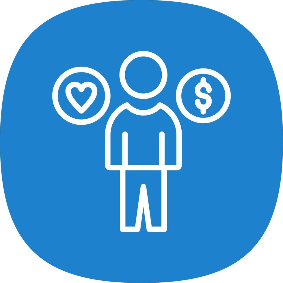 Work Life Balance Vector Icon Design