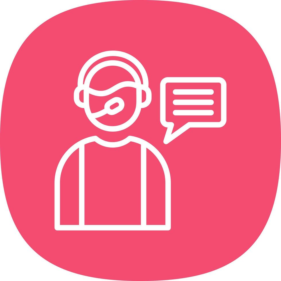 Customer Service Agent Vector Icon Design