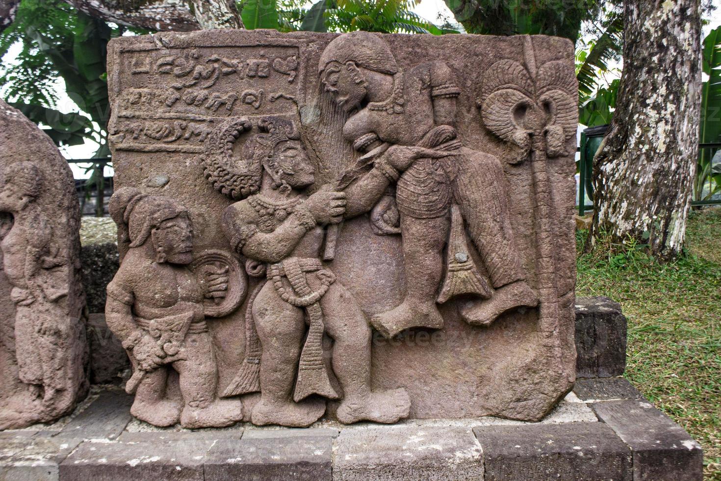 sukuh temple or candi sukuh, reliefs at sukuh temple.Ancient erotic Candi Sukuh-Hindu Temple on central Java, Indonesia. the temple is Javanese Hindu temple located mount lawu photo