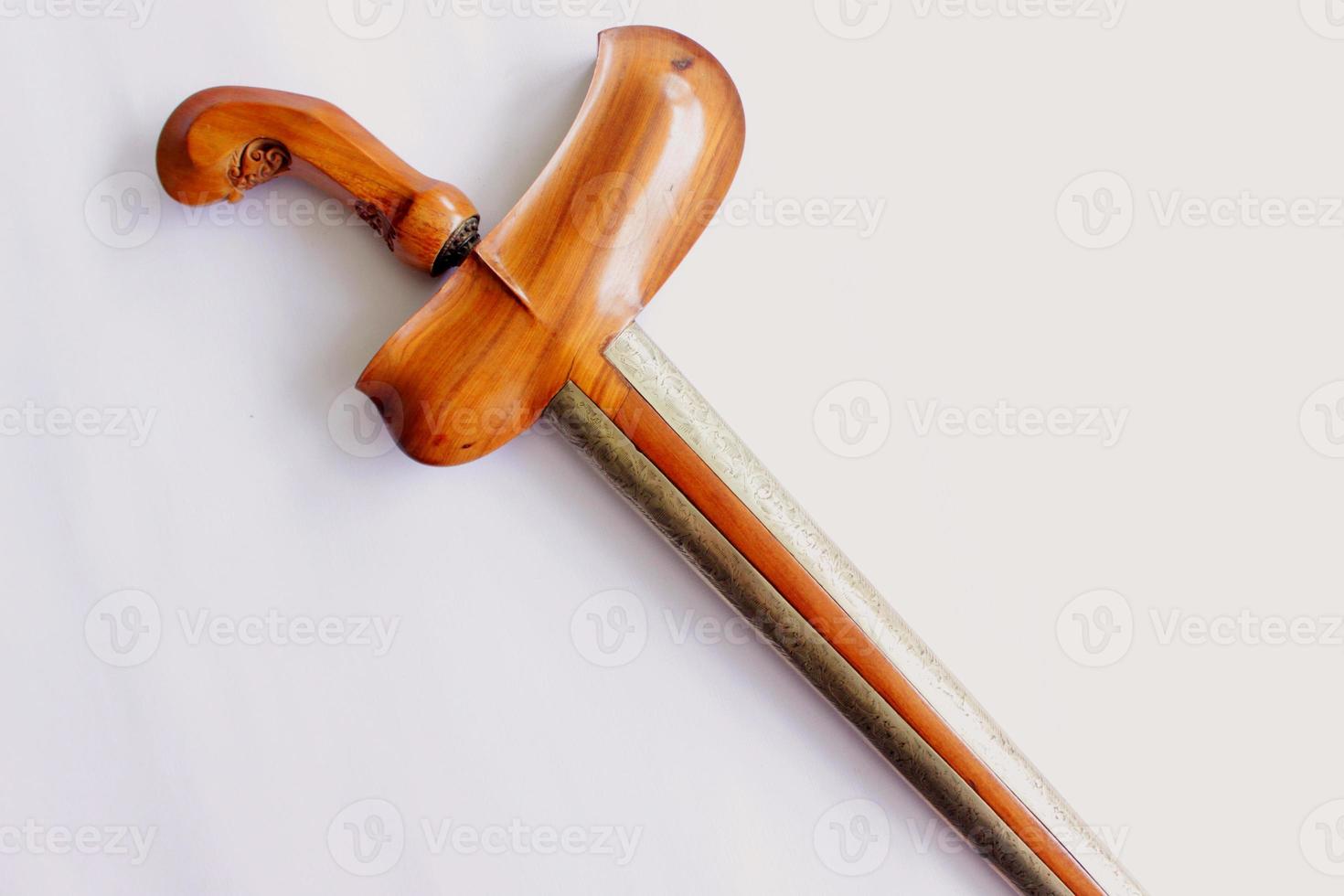 keris or kris is tradional weapon of javanese people indonesia on white background photo