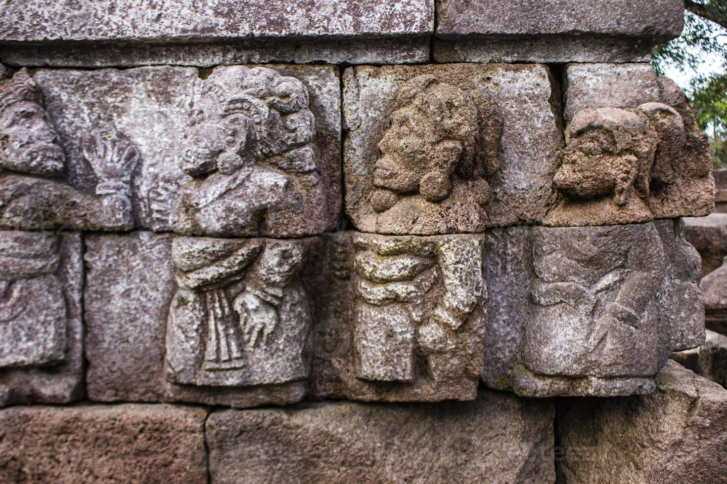 sukuh temple or candi sukuh, reliefs at sukuh temple.Ancient erotic Candi Sukuh-Hindu Temple on central Java, Indonesia. the temple is Javanese Hindu temple located mount lawu photo